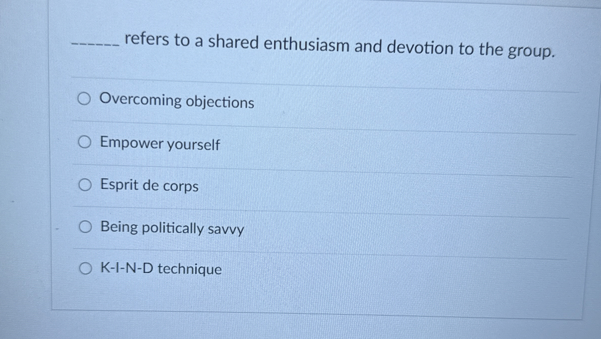  q, refers to a shared enthusiasm and devotion to the group.