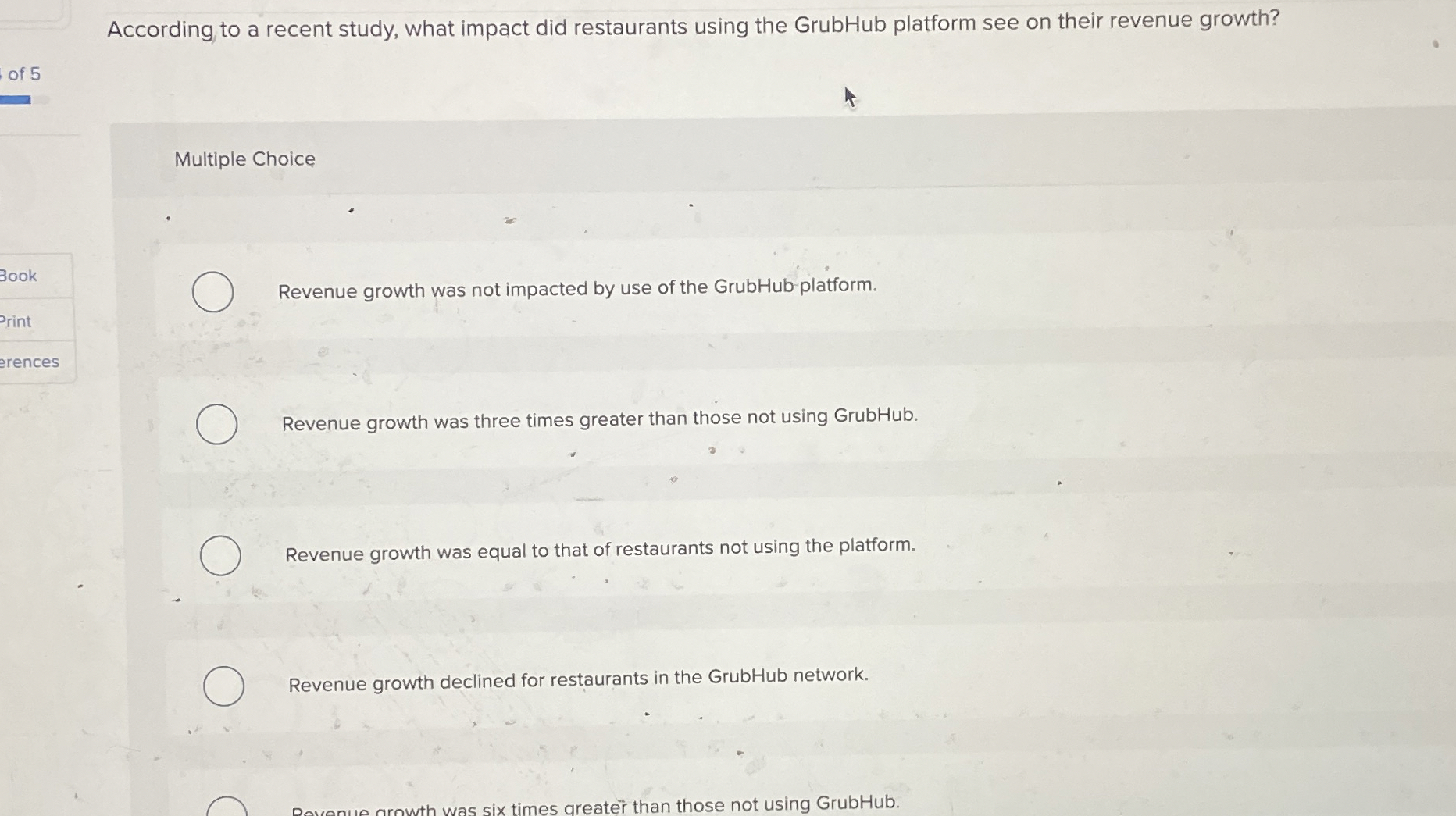  According to a recent study, what impact did restaurants using the