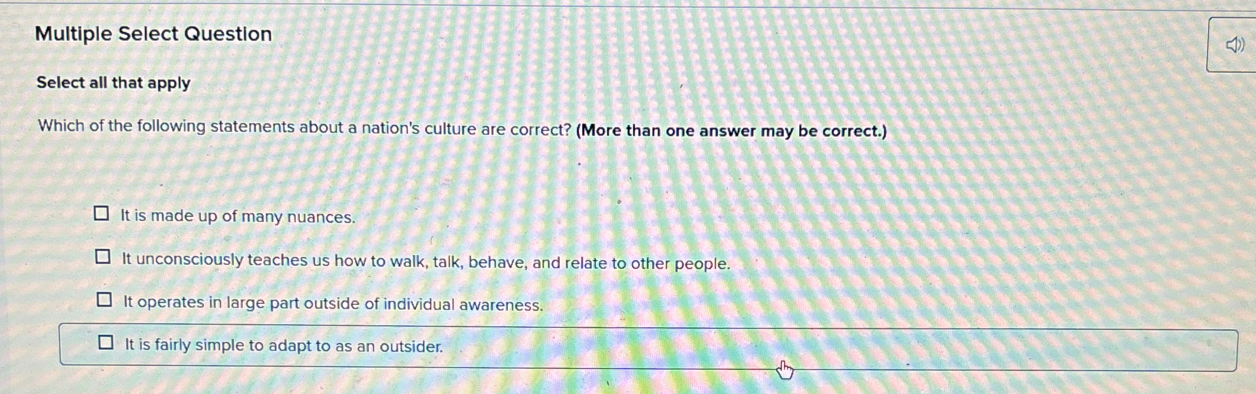 Multiple Select Question Select all that apply Which of the following