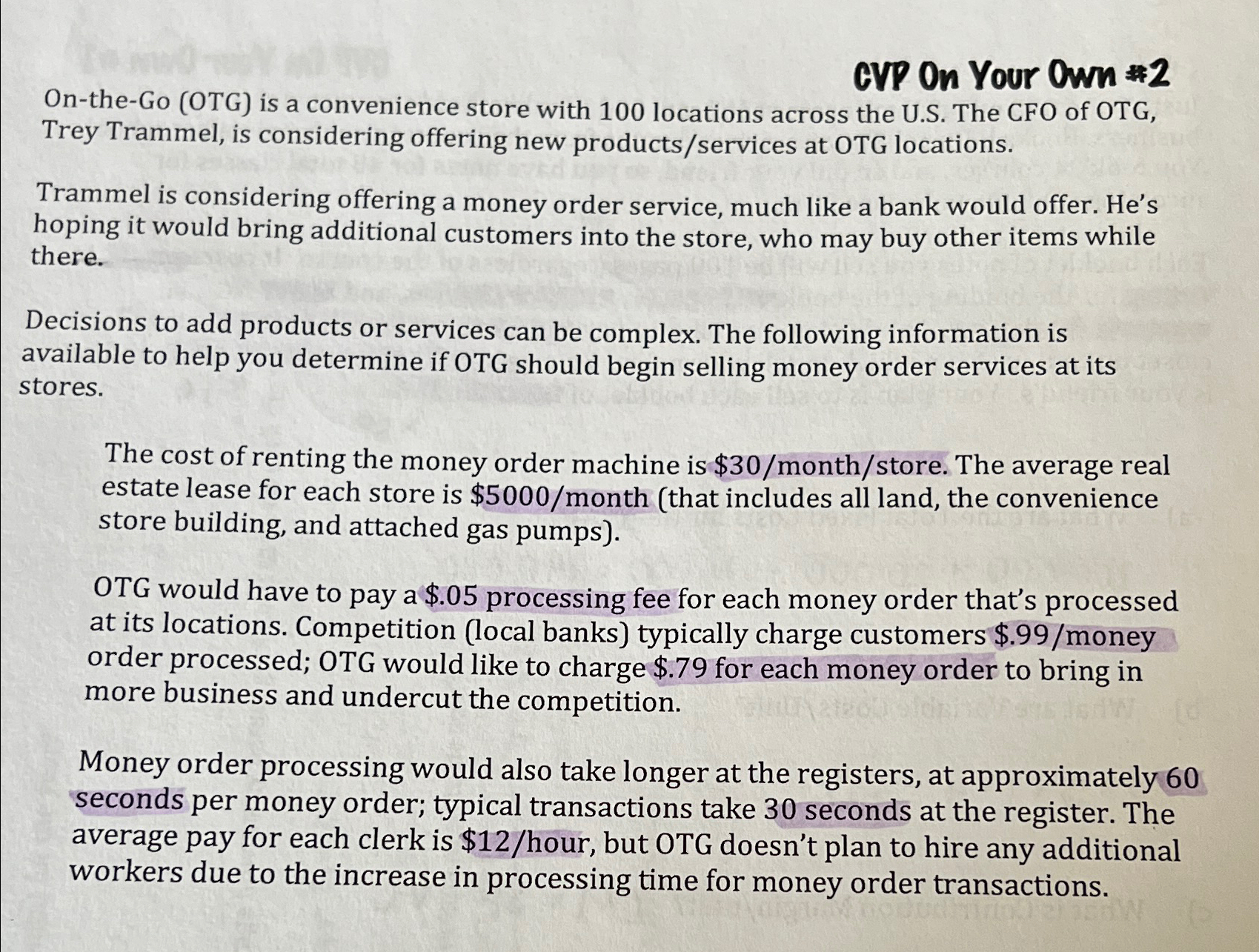  CVP On Your Own #2 On-the-Go (OTG) is a convenience store