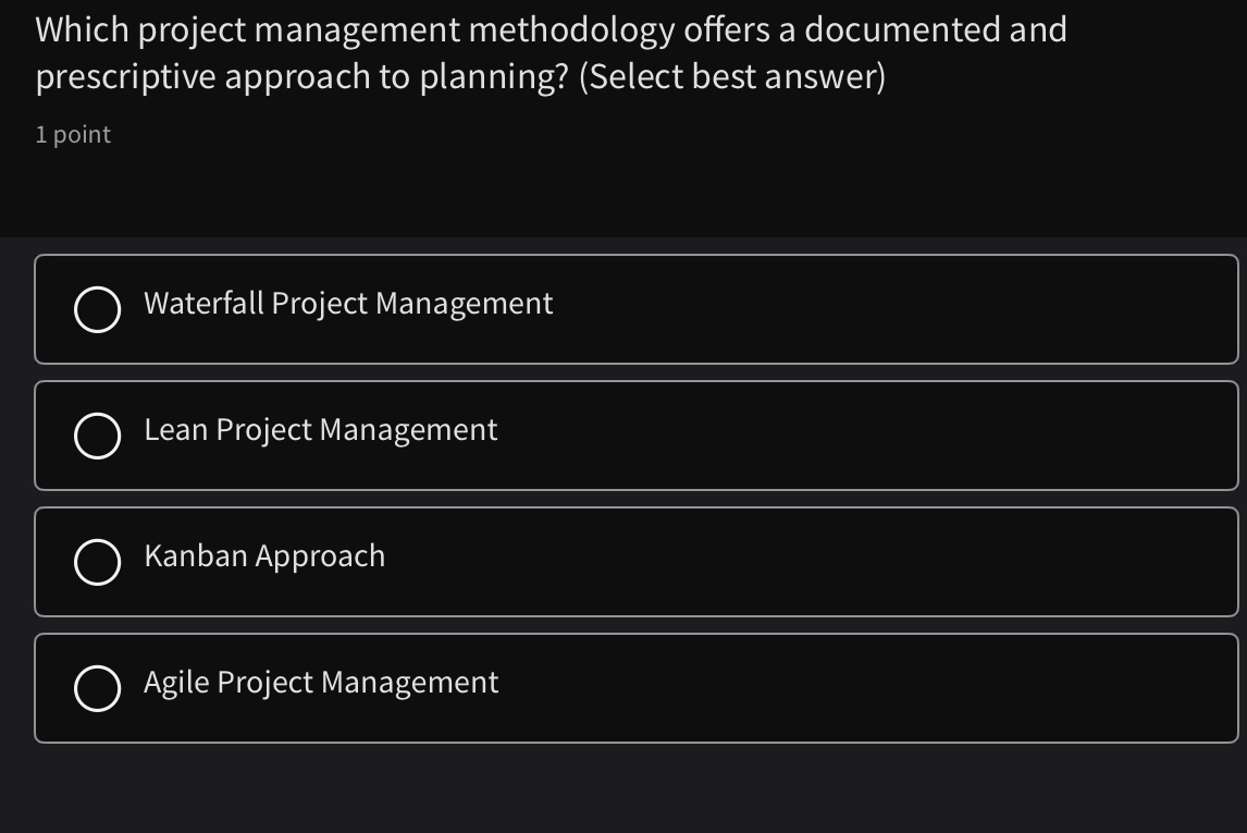  Which project management methodology offers a documented and prescriptive approach to