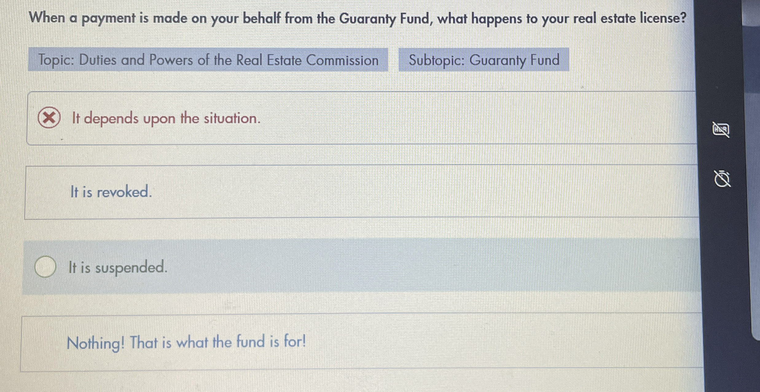  When a payment is made on your behalf from the Guaranty