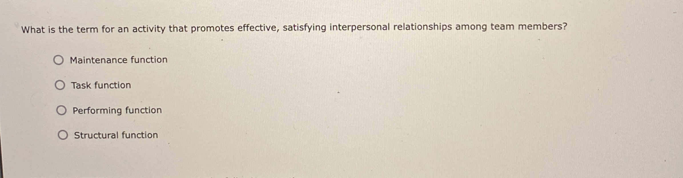  What is the term for an activity that promotes effective, satisfying