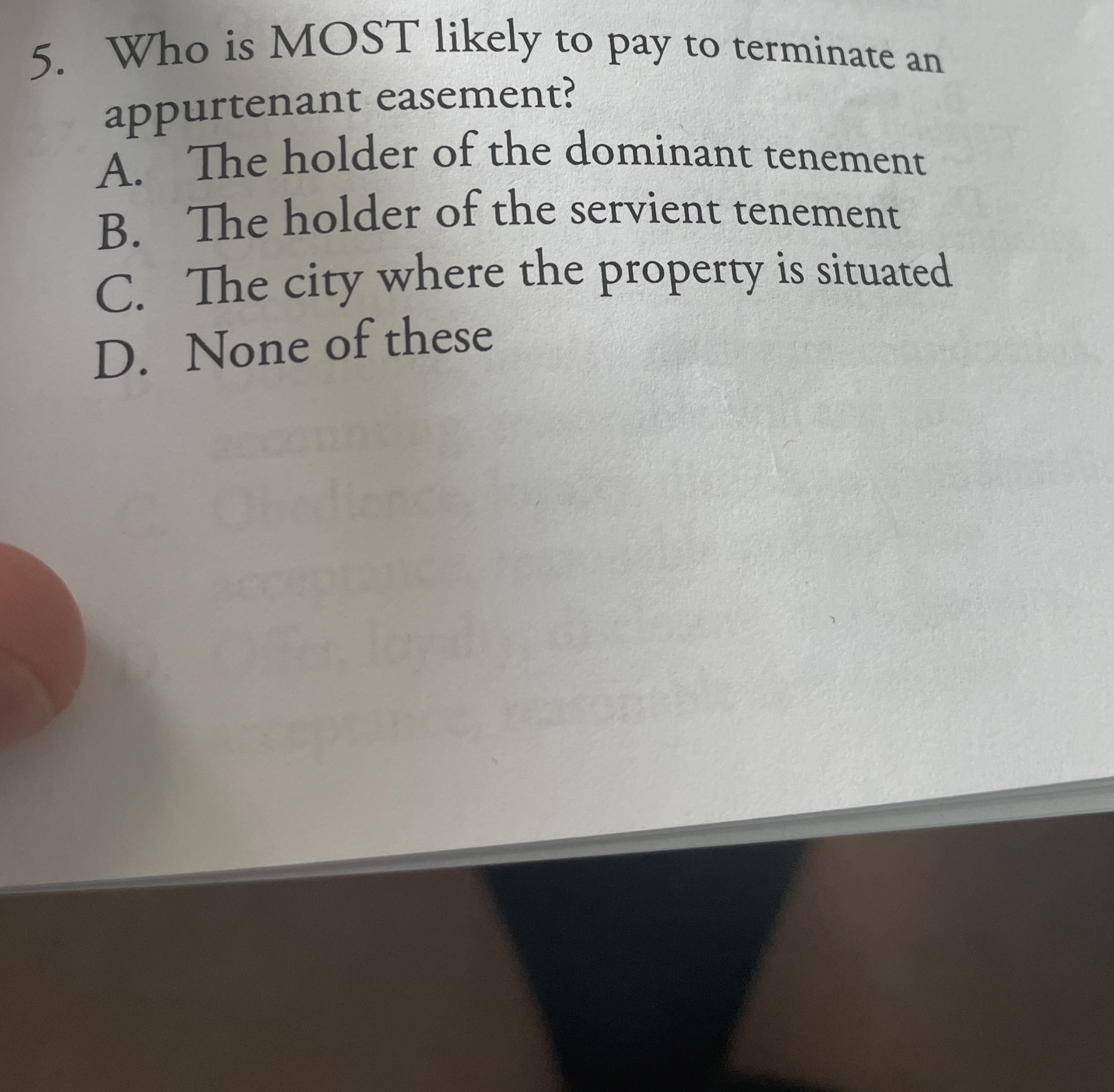  Question 1 When a payment is made on your behalf from