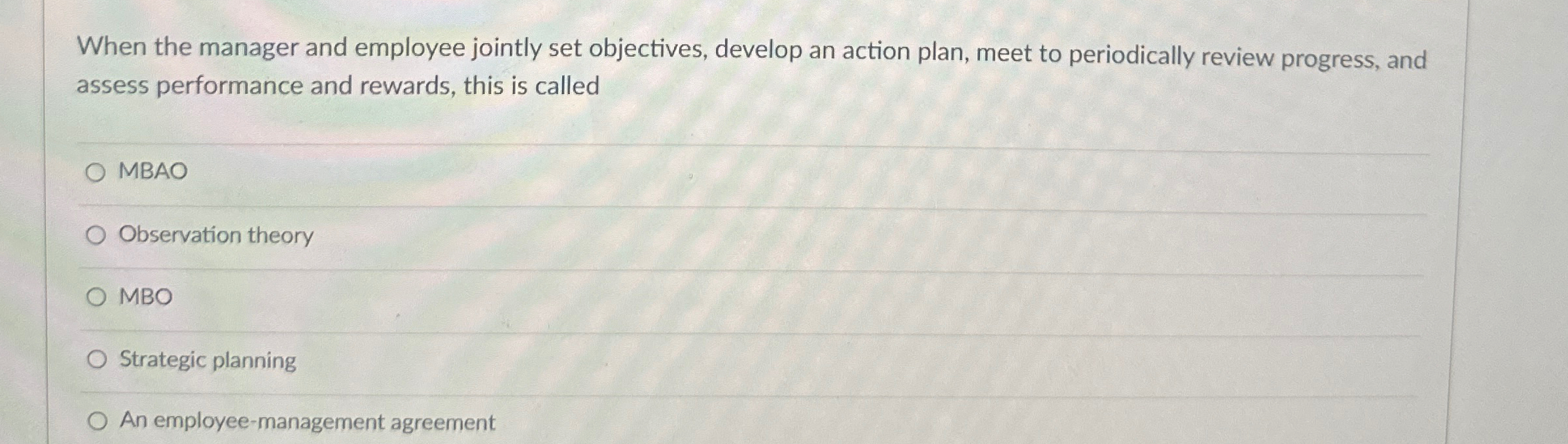  When the manager and employee jointly set objectives, develop an action