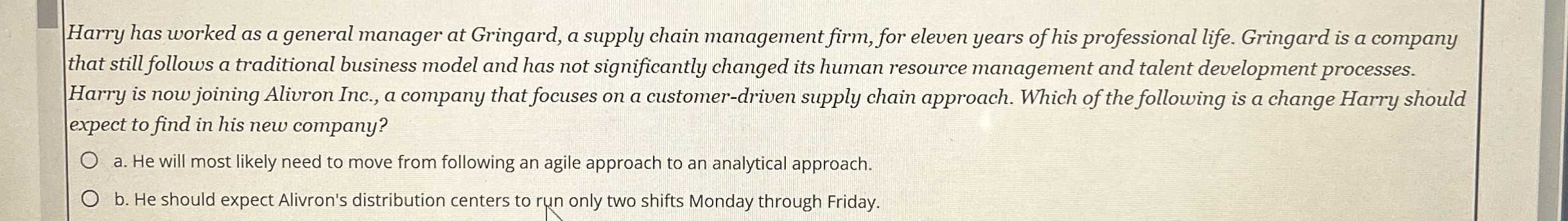  Harry has worked as a general manager at Gringard, a supply