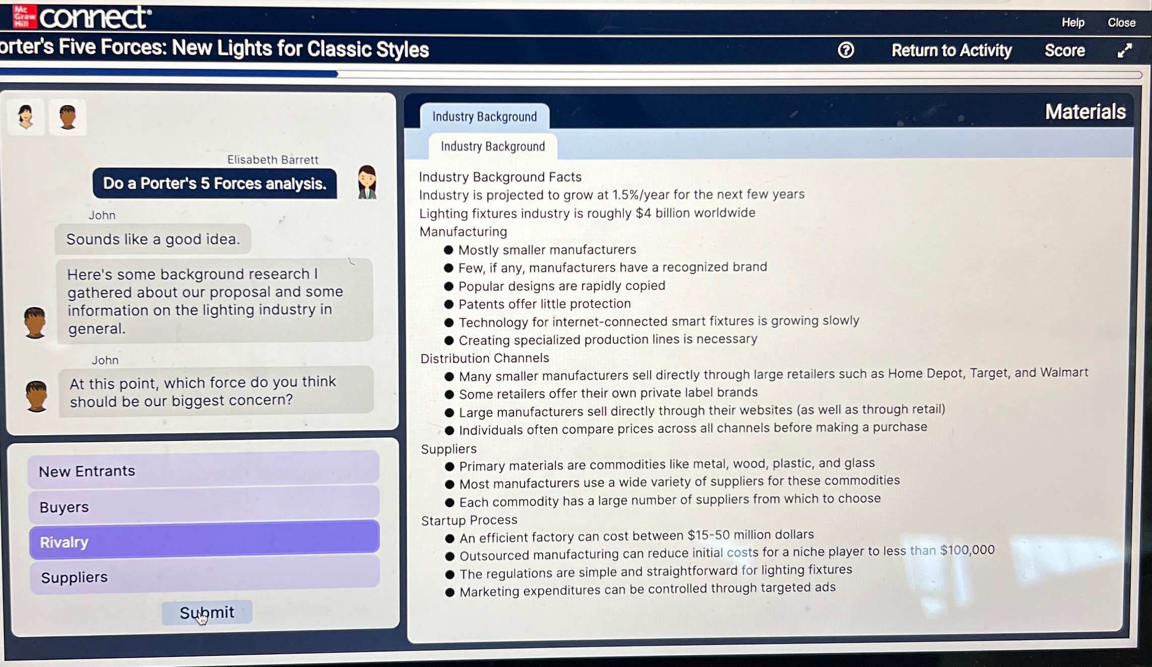  connect Help Close orter's Five Forces: New Lights for Classic Styles