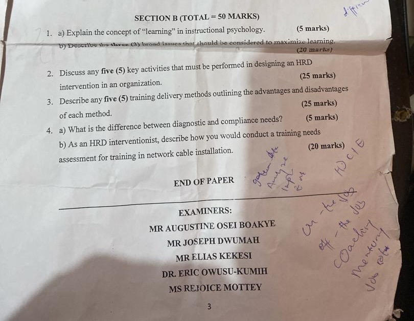  b) Desertion bso three (3) broad issues that should be considered