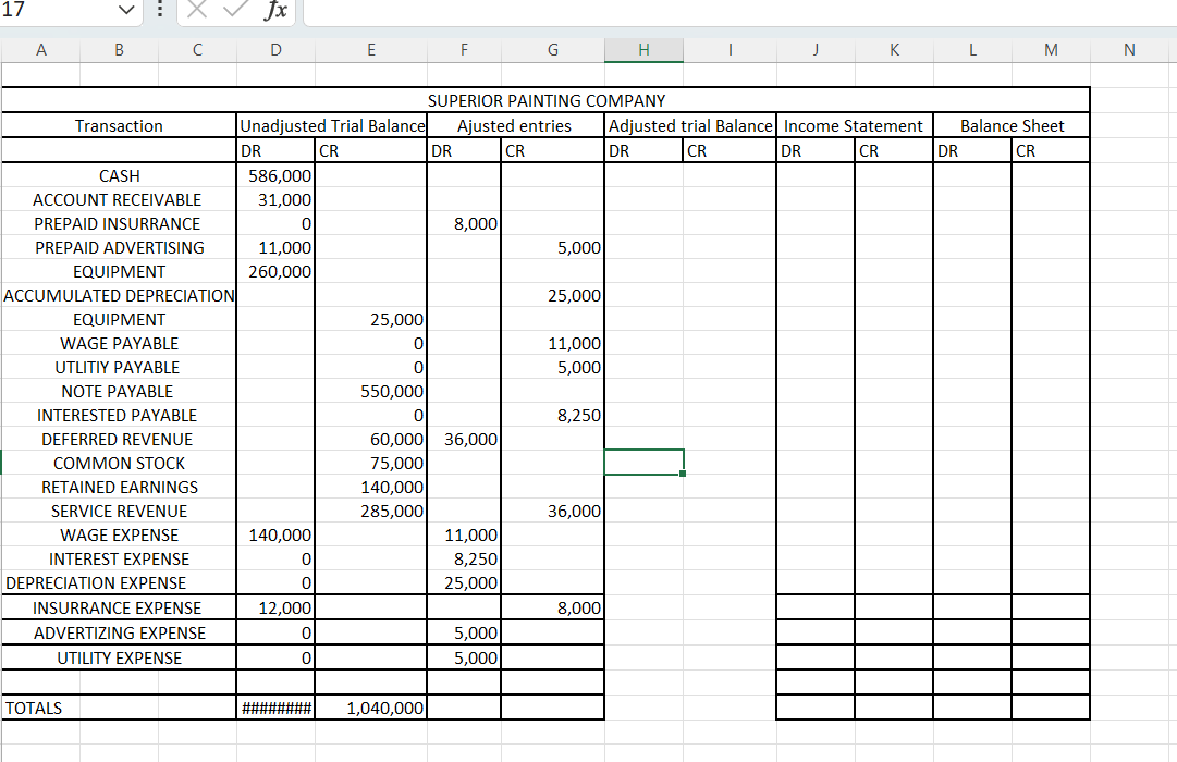 17 V X V Jx A B C D E F