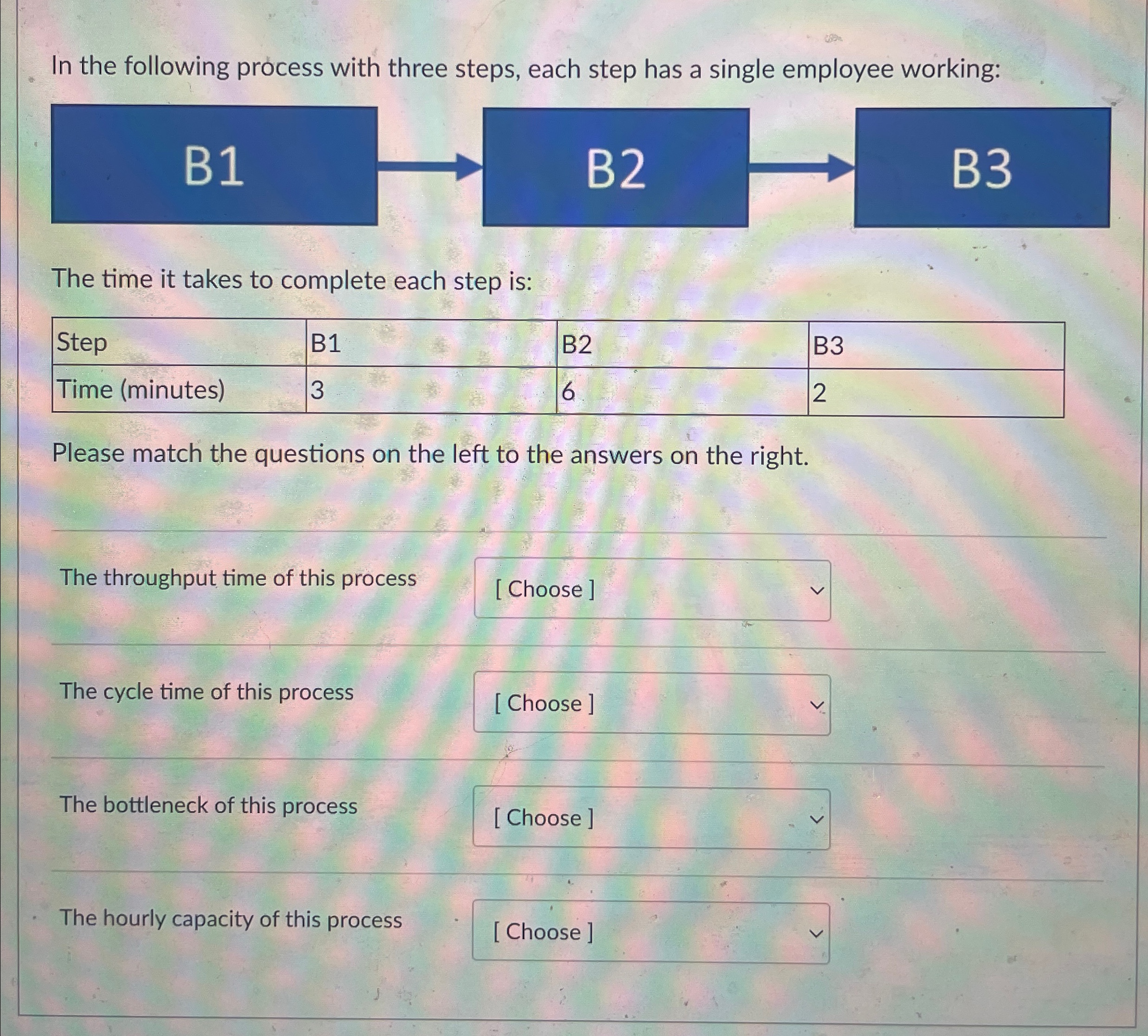  In the following process with three steps, each step has a