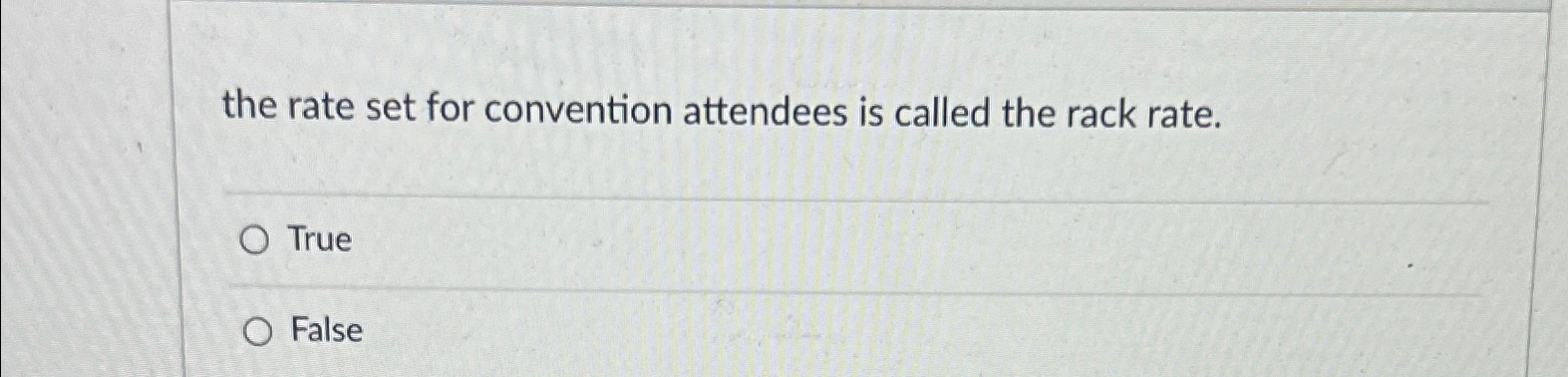  the rate set for convention attendees is called the rack rate.