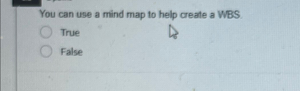  You can use a mind map to help create a WBS.