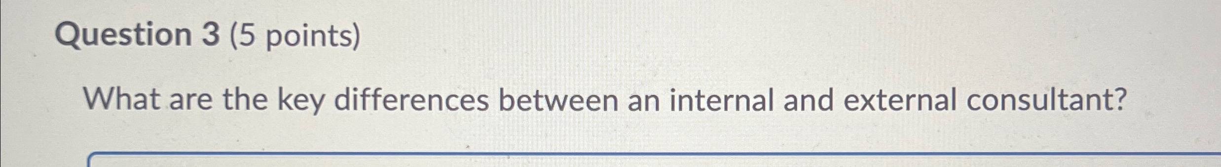  Question 3(5 points) What are the key differences between an internal