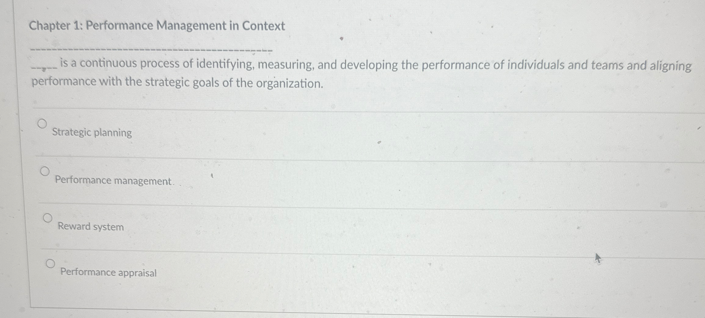  Chapter 1: Performance Management in Context q,-_ is a continuous process