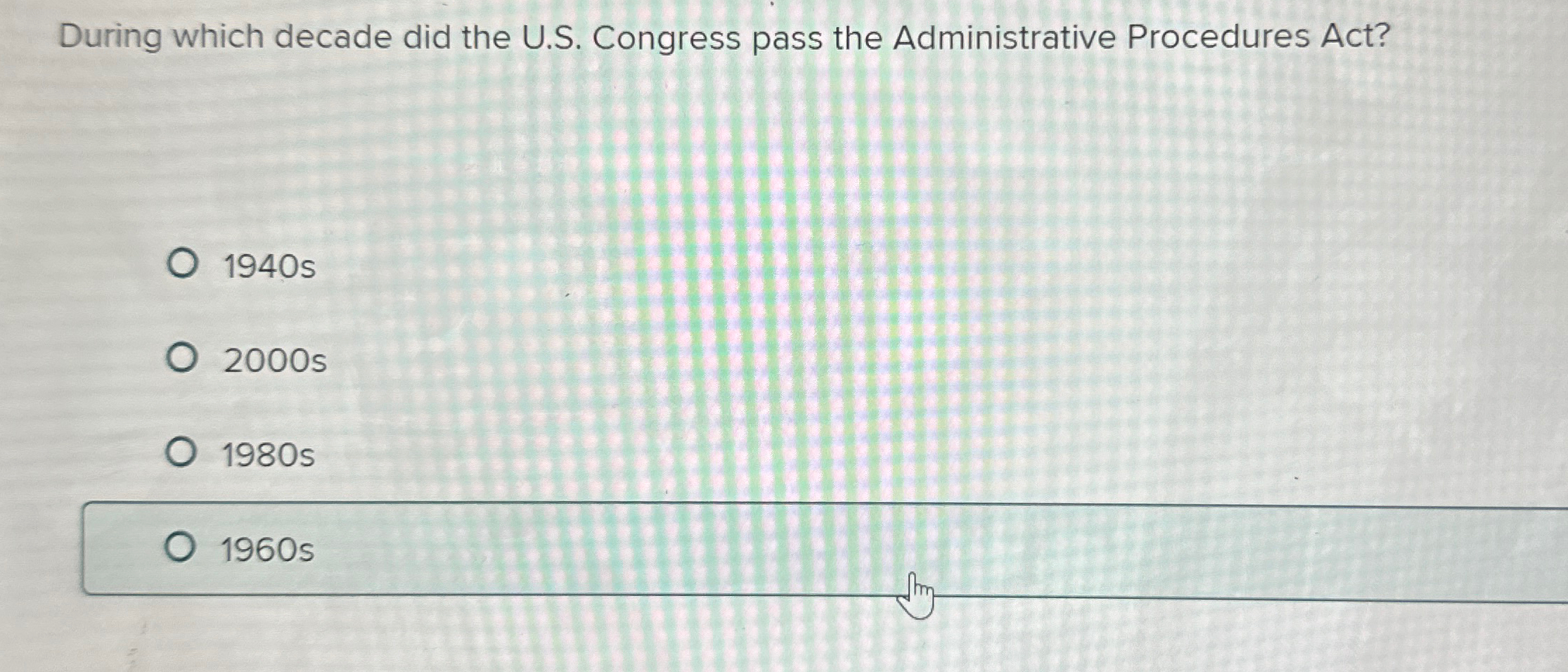 During which decade did the U.S. Congress pass the Administrative Procedures