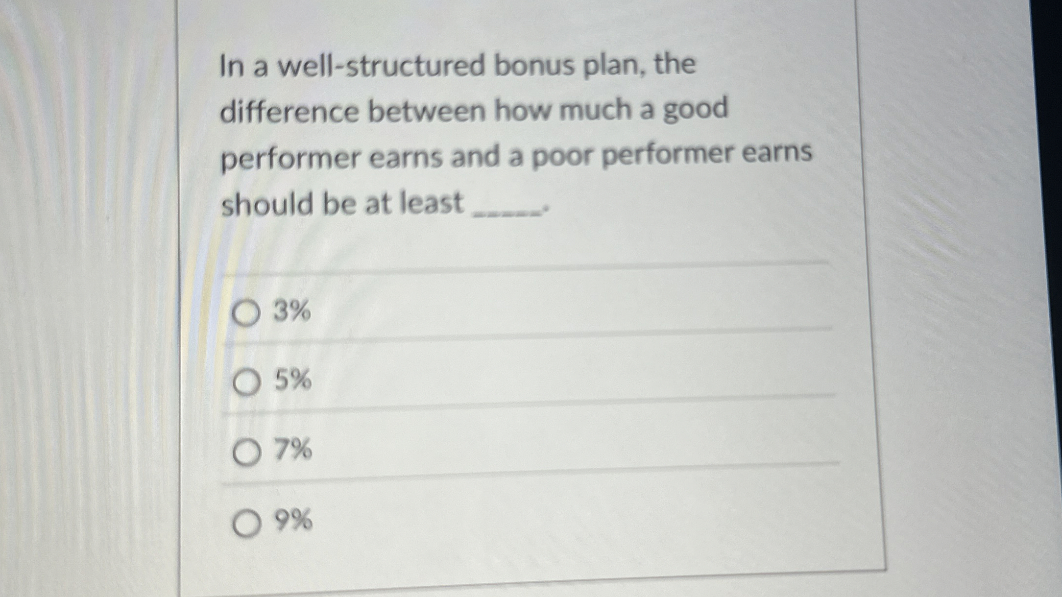  In a well-structured bonus plan, the difference between how much a