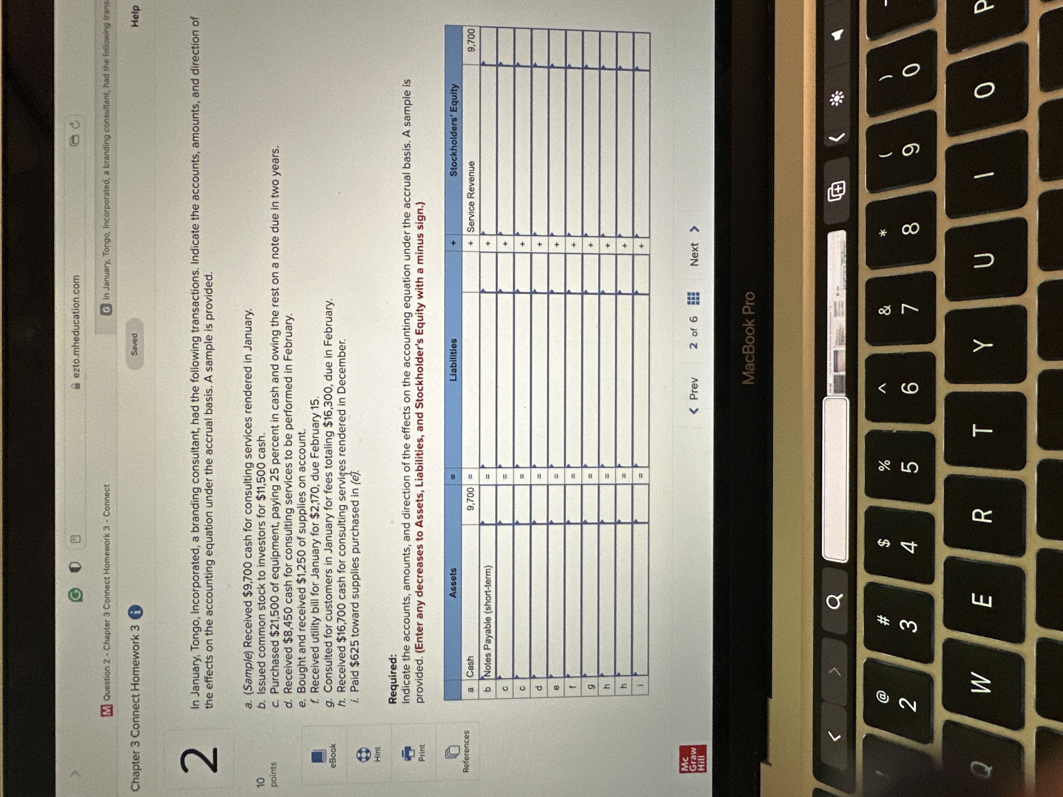  " ezto.mheducation.com M Question 2 - Chapter 3 Connect Homework 3