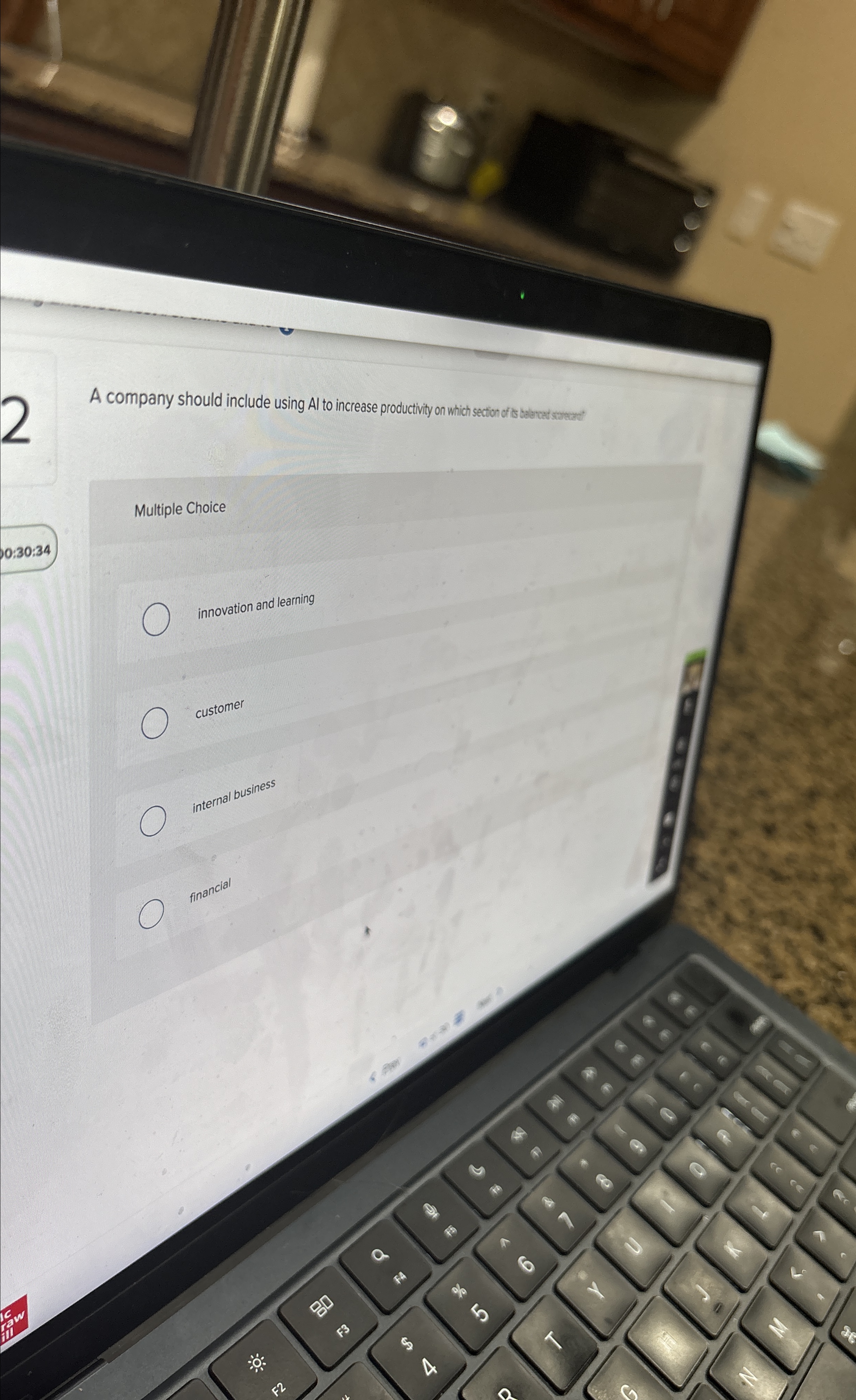 A company should include using Al to increase productivity on which
