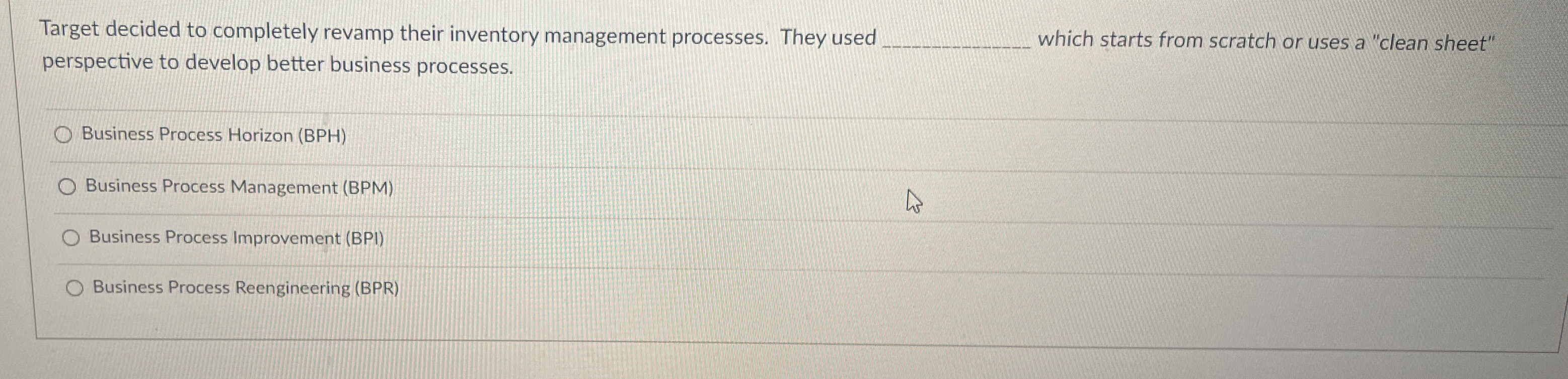  Target decided to completely revamp their inventory management processes. They used