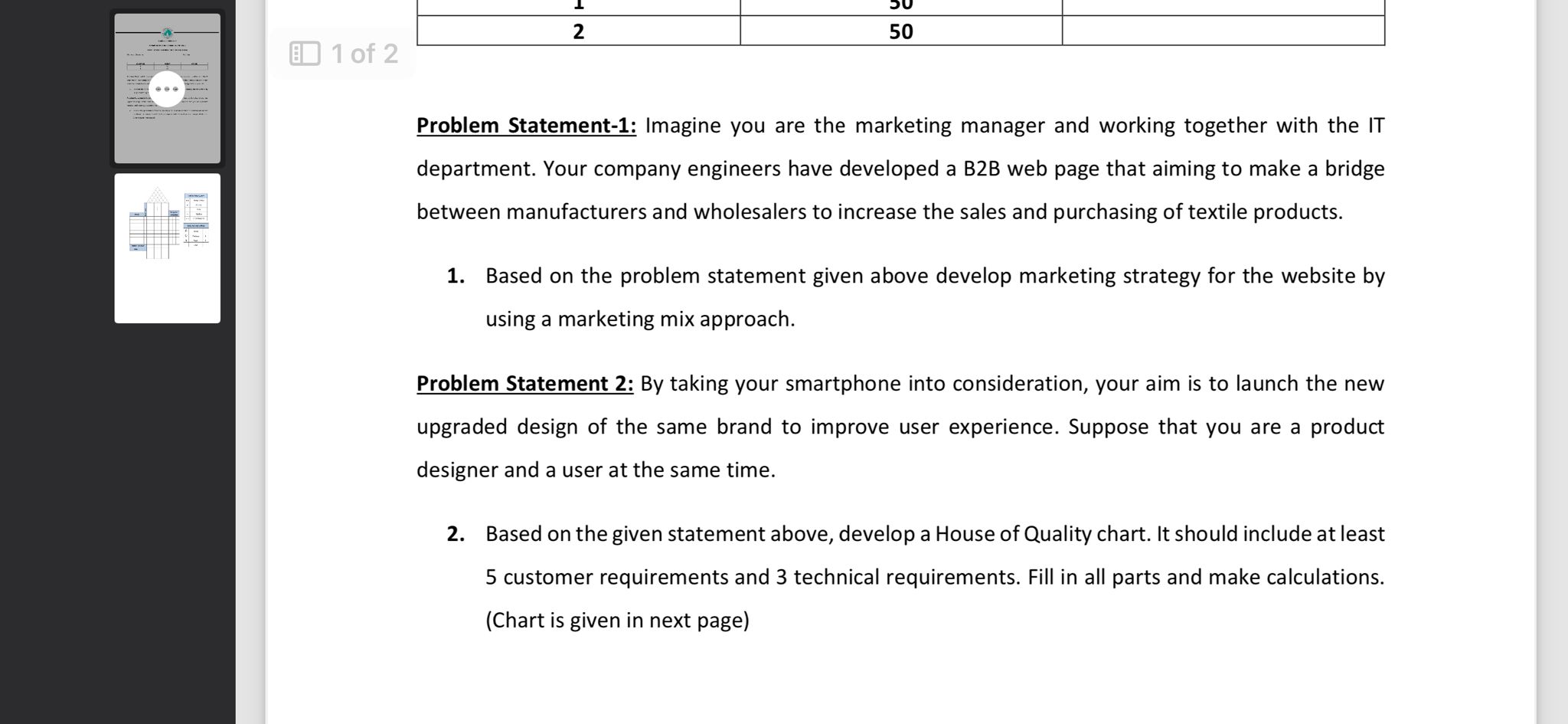  Problem Statement-1: Imagine you are the marketing manager and working together