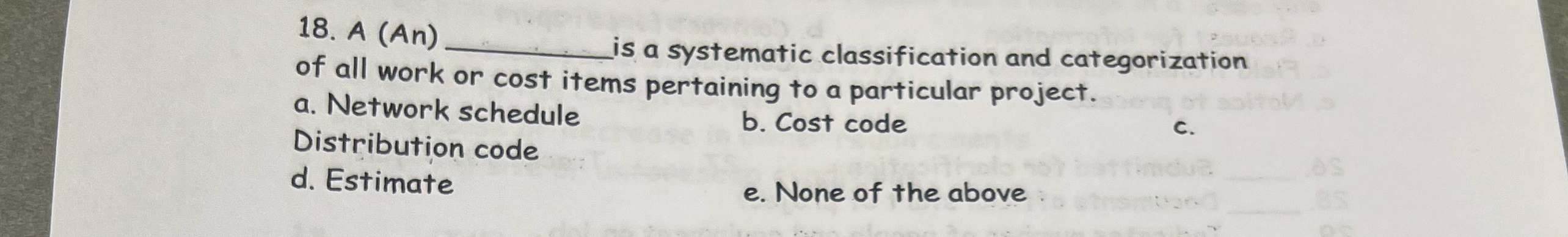  A(An)q, is a systematic classification and categorization of all work or