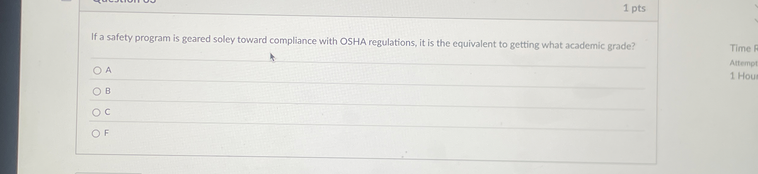  If a safety program is geared soley toward compliance with OSHA