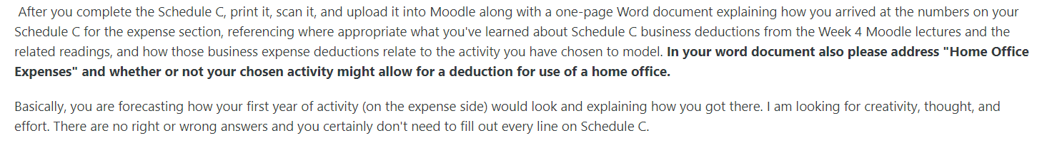  After you complete the Schedule C, print it, scan it, and