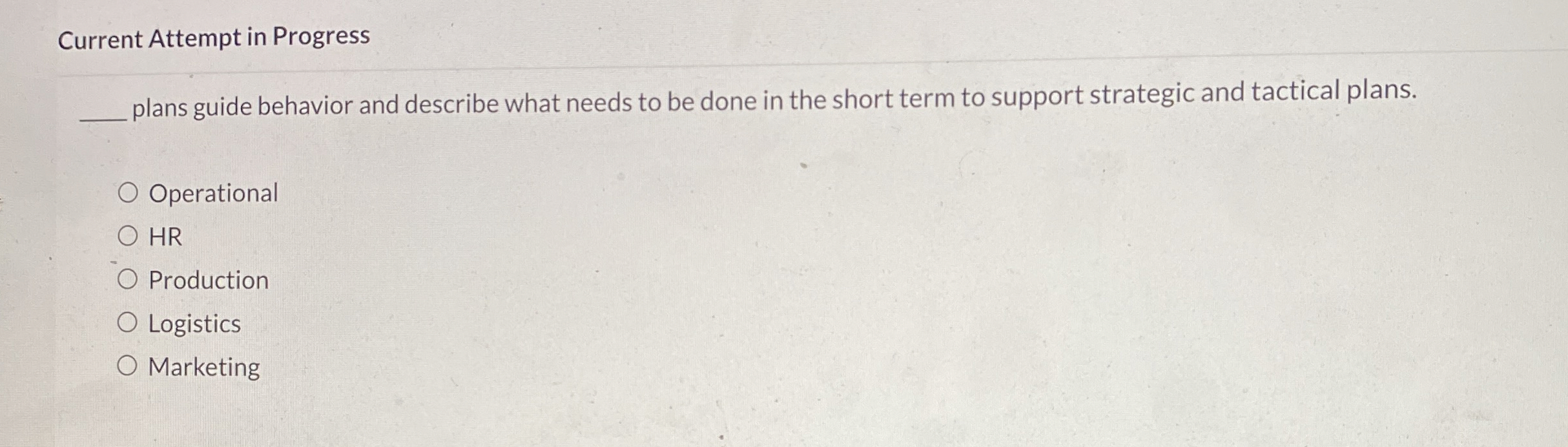 Current Attempt in Progress plans guide behavior and describe what needs