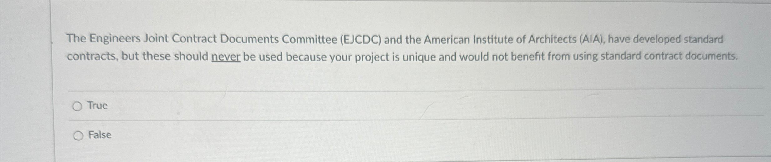  The Engineers Joint Contract Documents Committee (EJCDC) and the American Institute
