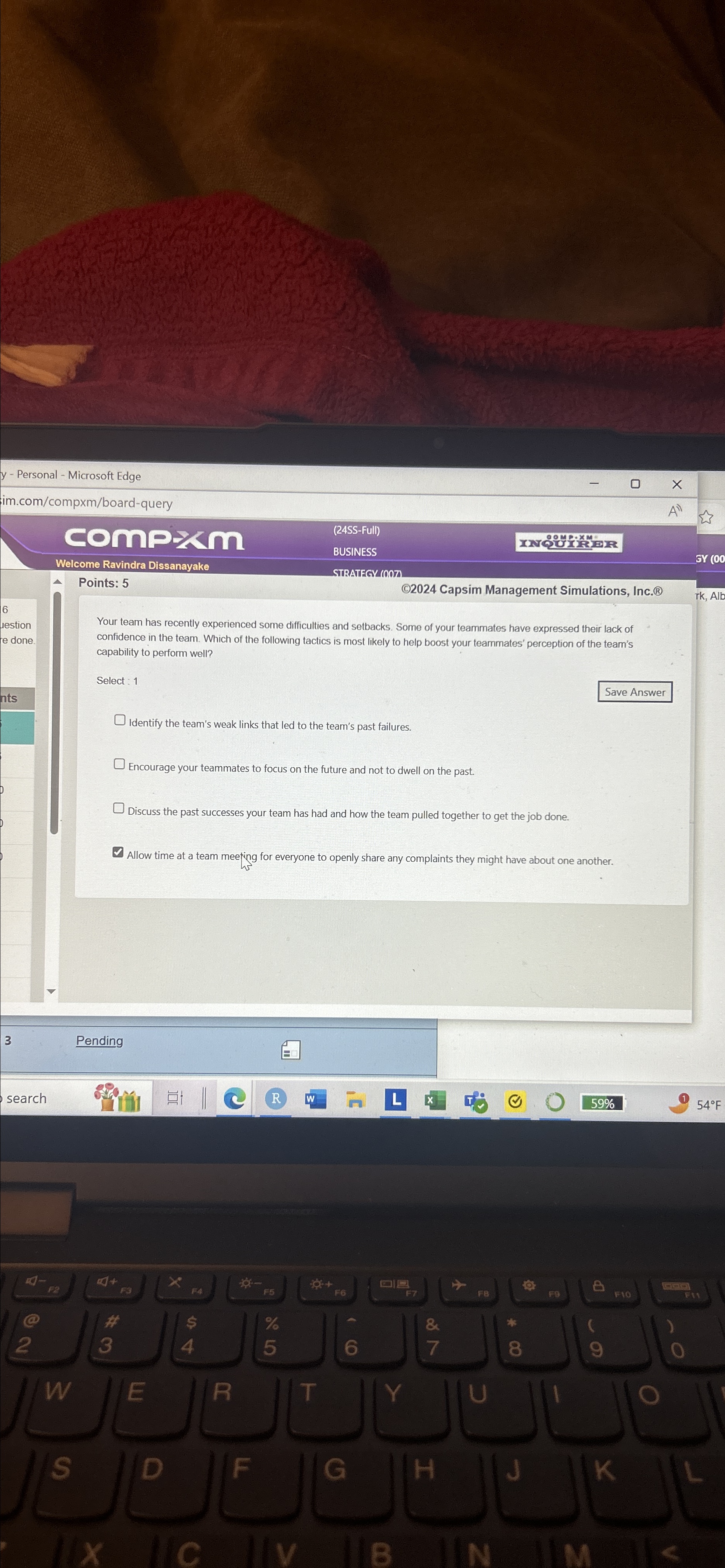  y - Personal - Microsoft Edge im.com/compxm/board-query compxm Welcome Ravindra Dissanayake