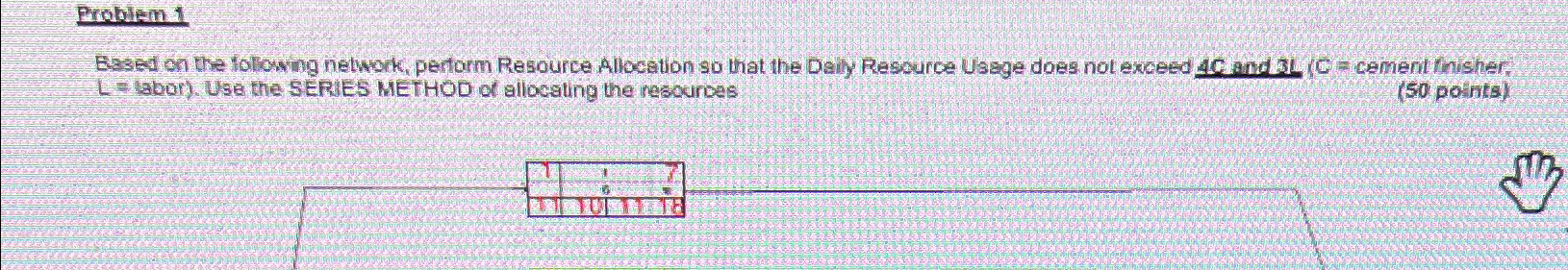  Problem 1 Elased on the lollowing network, pertorm Resource Allocation so