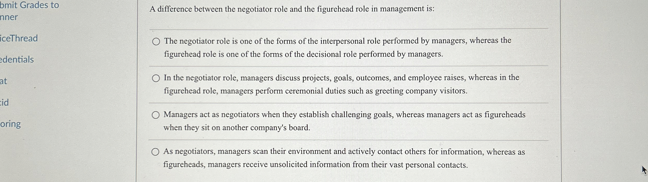  bmit Grades to nner A difference between the negotiator role and