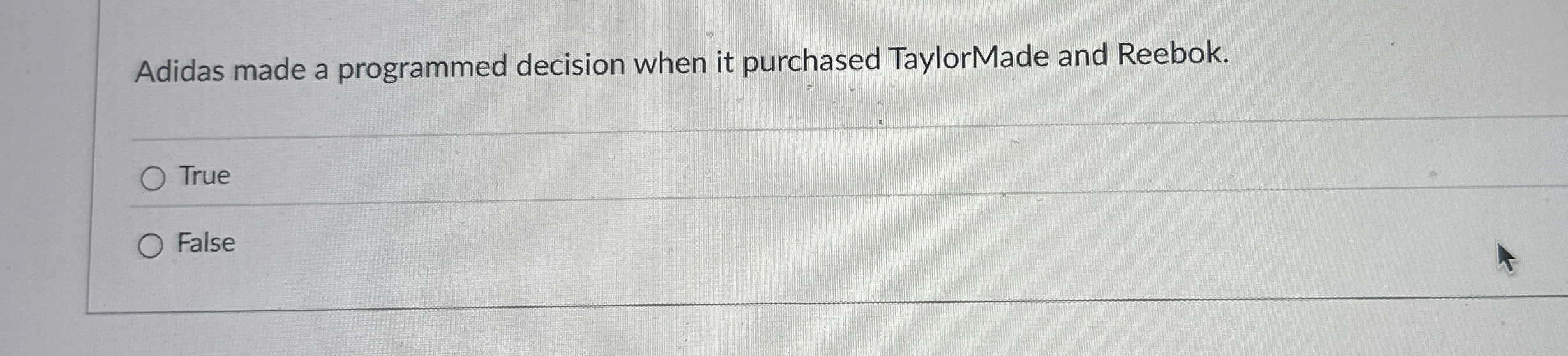  Adidas made a programmed decision when it purchased TaylorMade and Reebok.