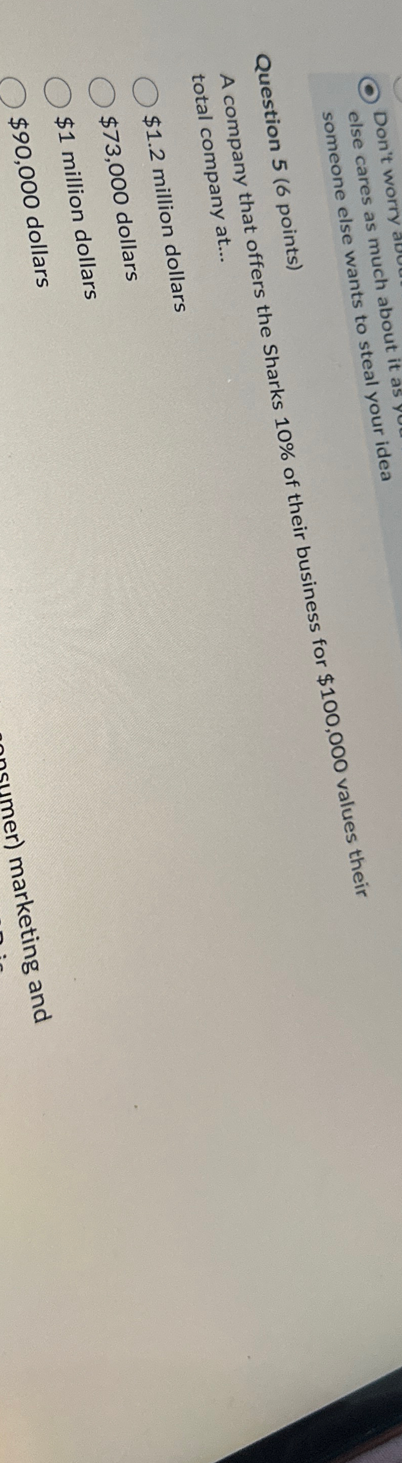  Don't worn else cares as much about it as your idea