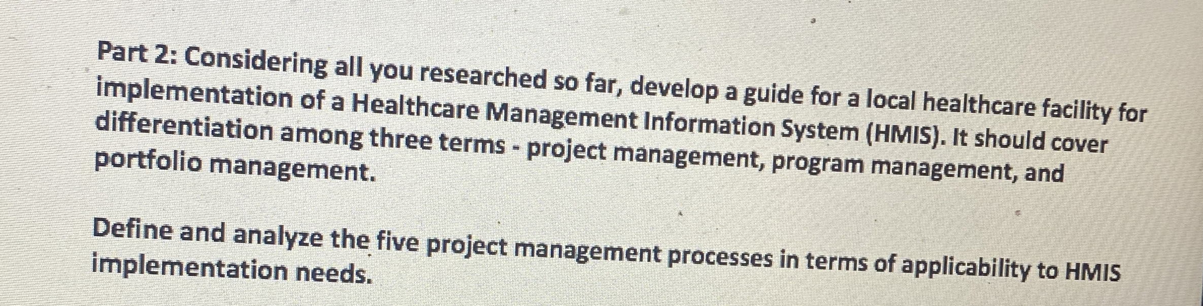  Part 2: Considering all you researched so far, develop a guide