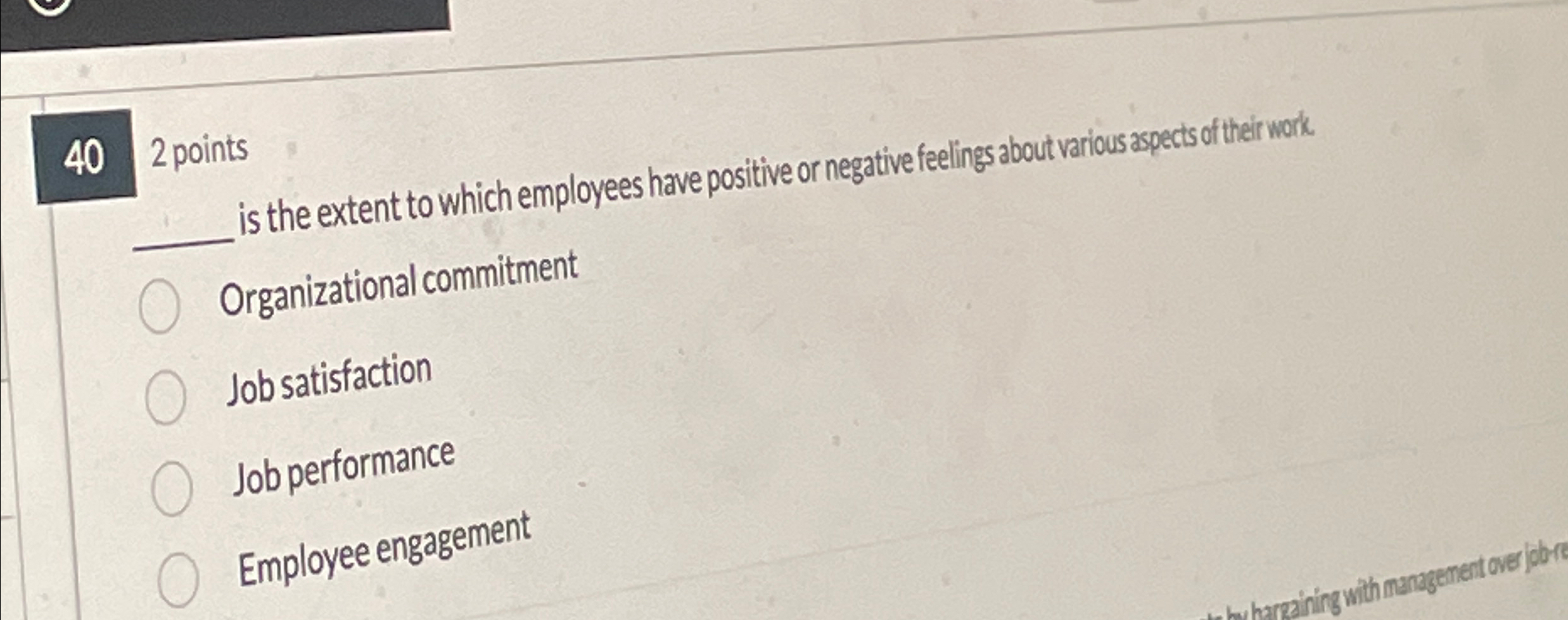  402 points q, is the extent to which employees have positive