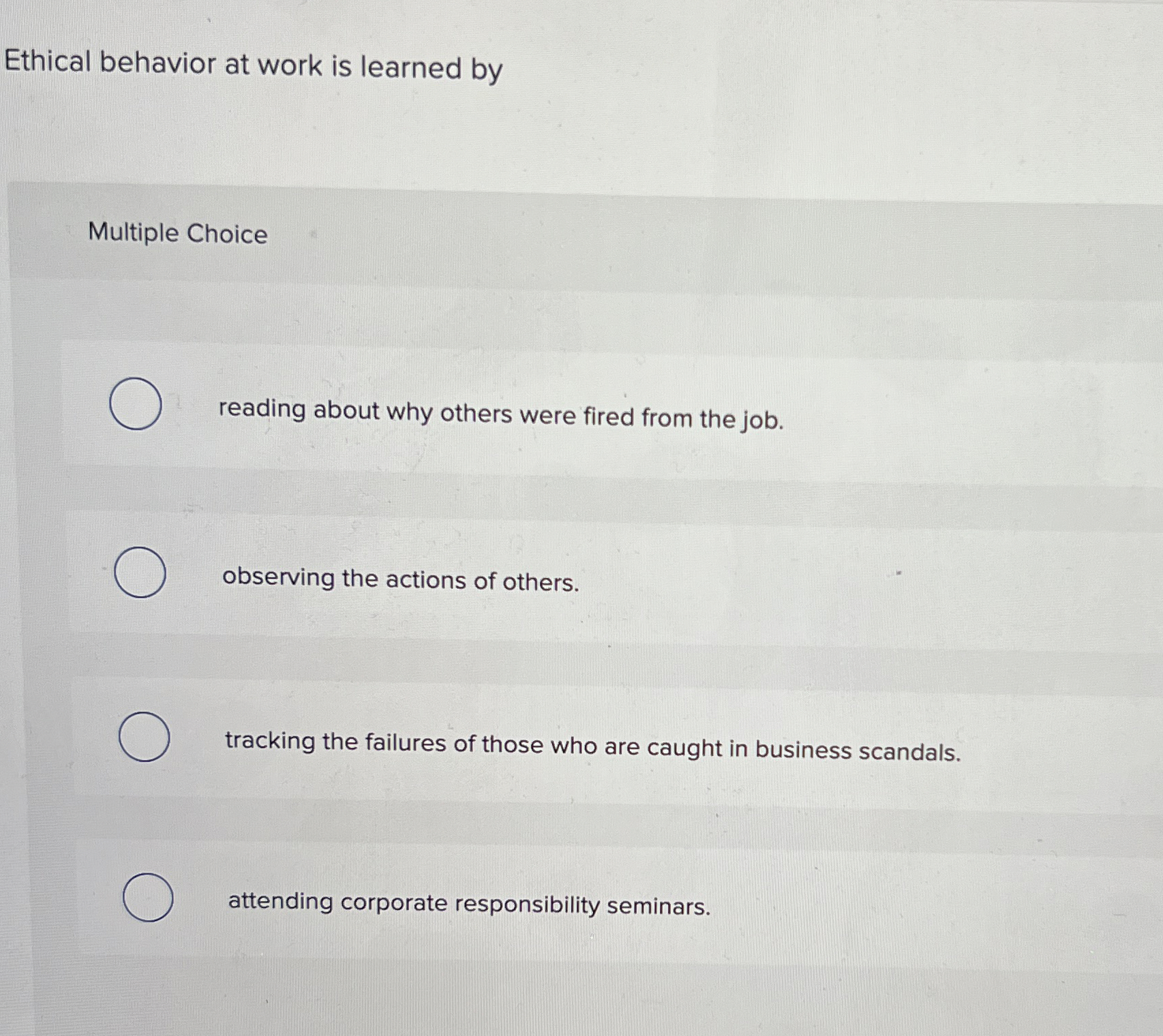  Compliance-based ethics codes typically Multiple Choice define the company's guiding values.