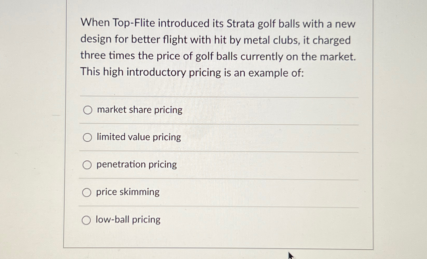  When Top-Flite introduced its Strata golf balls with a new design