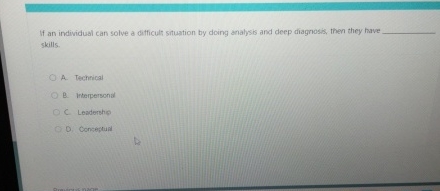  If an individual can solve a difficult stuation by doing analysis