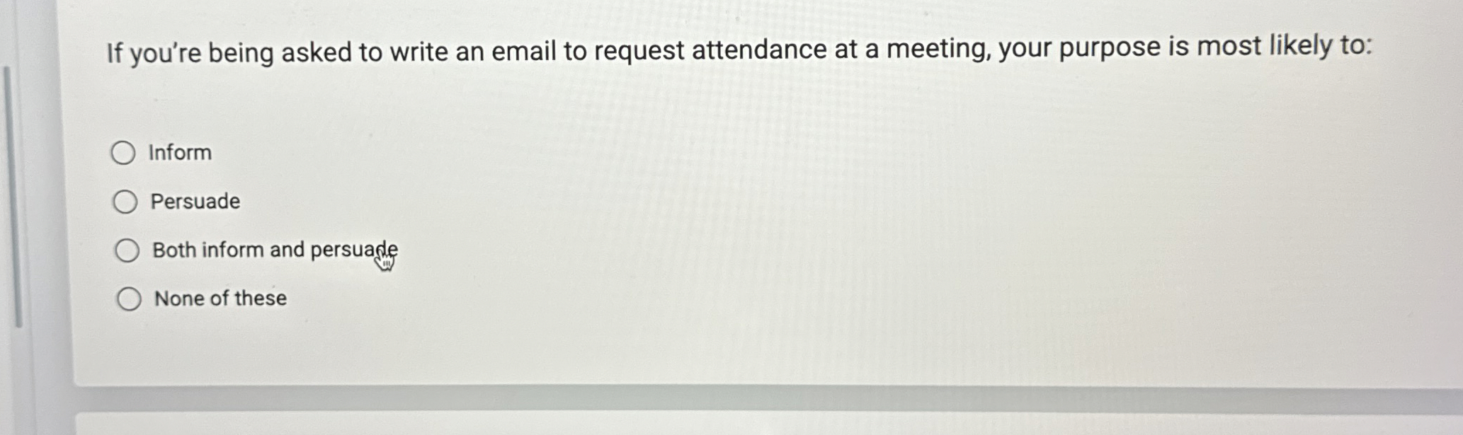  If you're being asked to write an email to request attendance