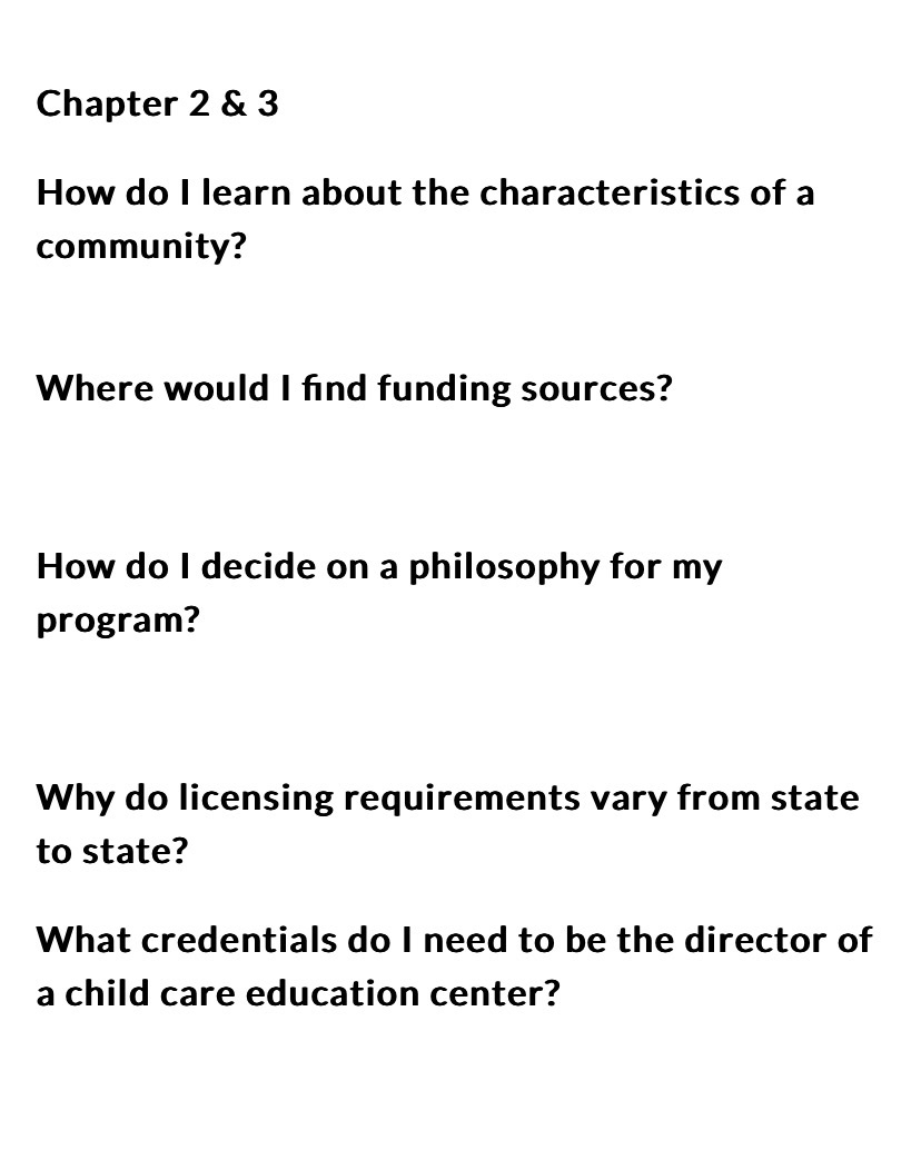  Chapter 2 & 3 How do I learn about the characteristics