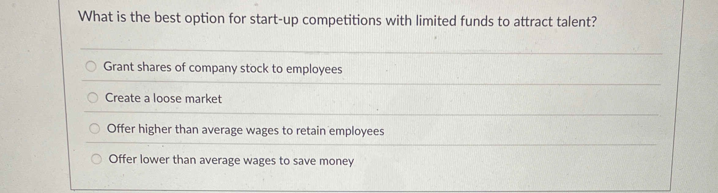  What is the best option for start-up competitions with limited funds