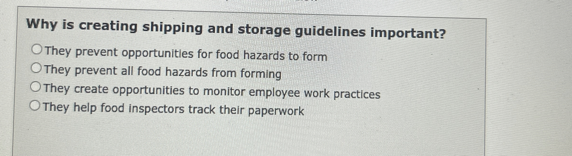  Why is creating shipping and storage guidelines important? They prevent opportunities