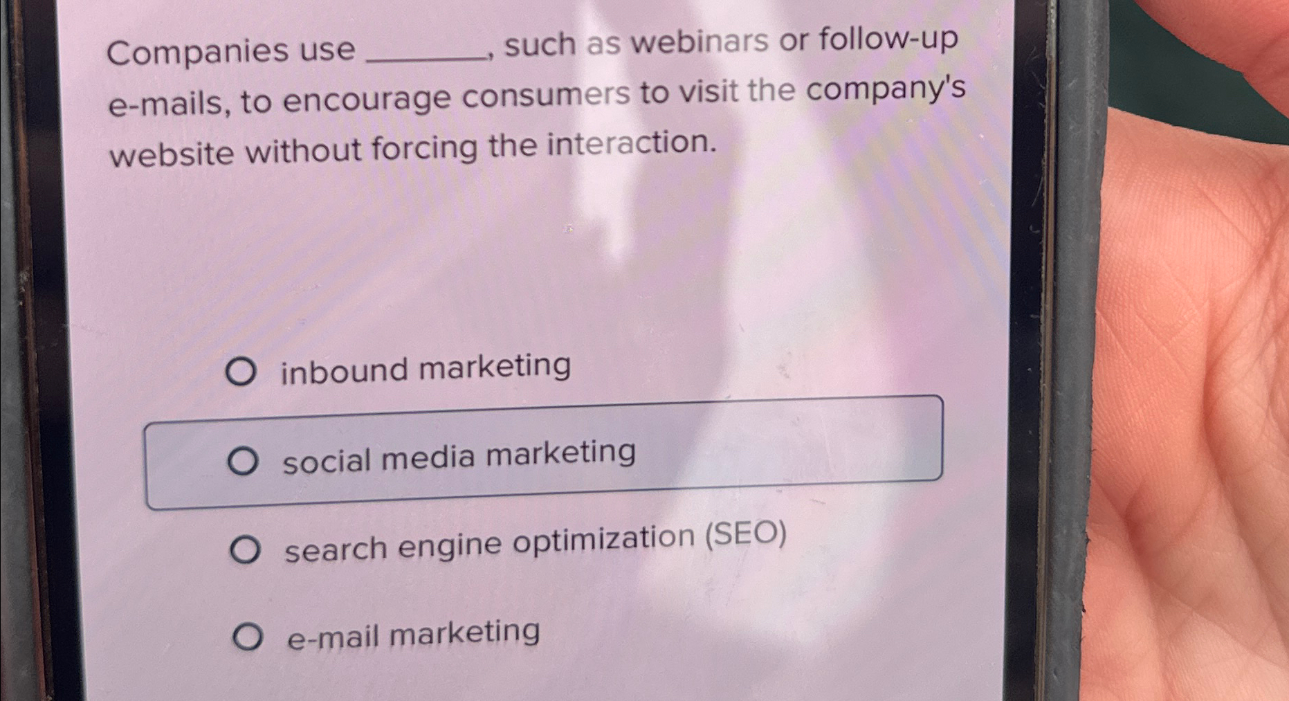  Companies use such as webinars or follow-up e-mails, to encourage consumers