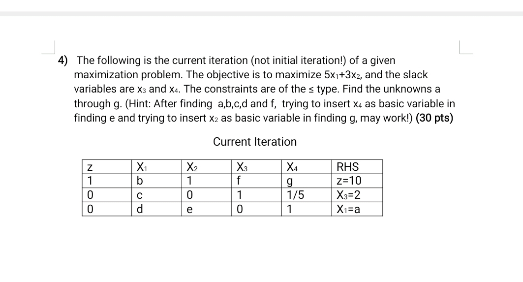  The following is the current iteration (not initial iteration!) of a
