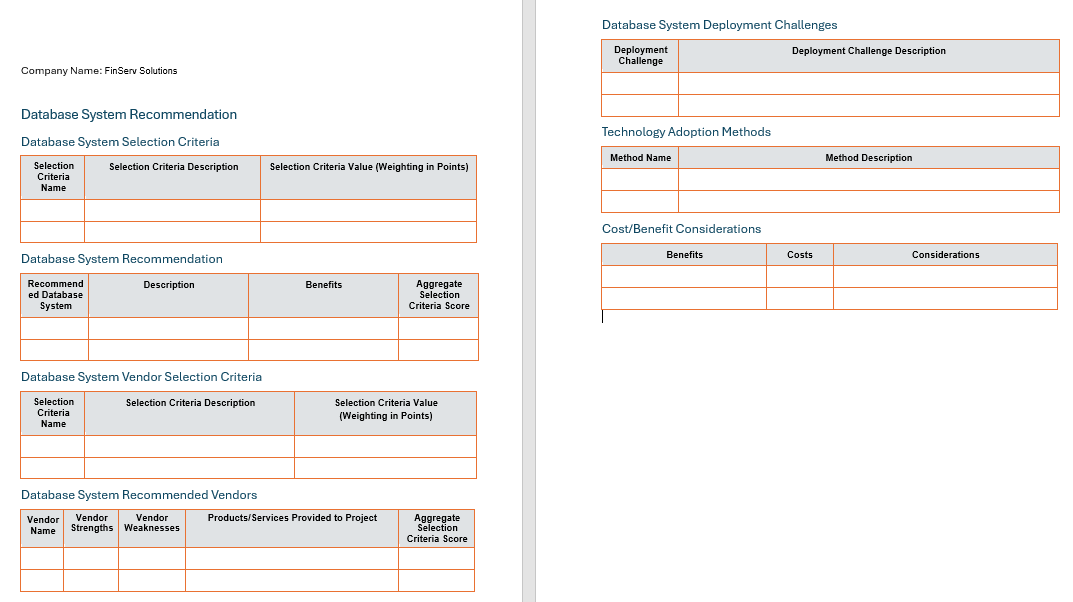  Hello Hi! I need some help with database system recommendations in