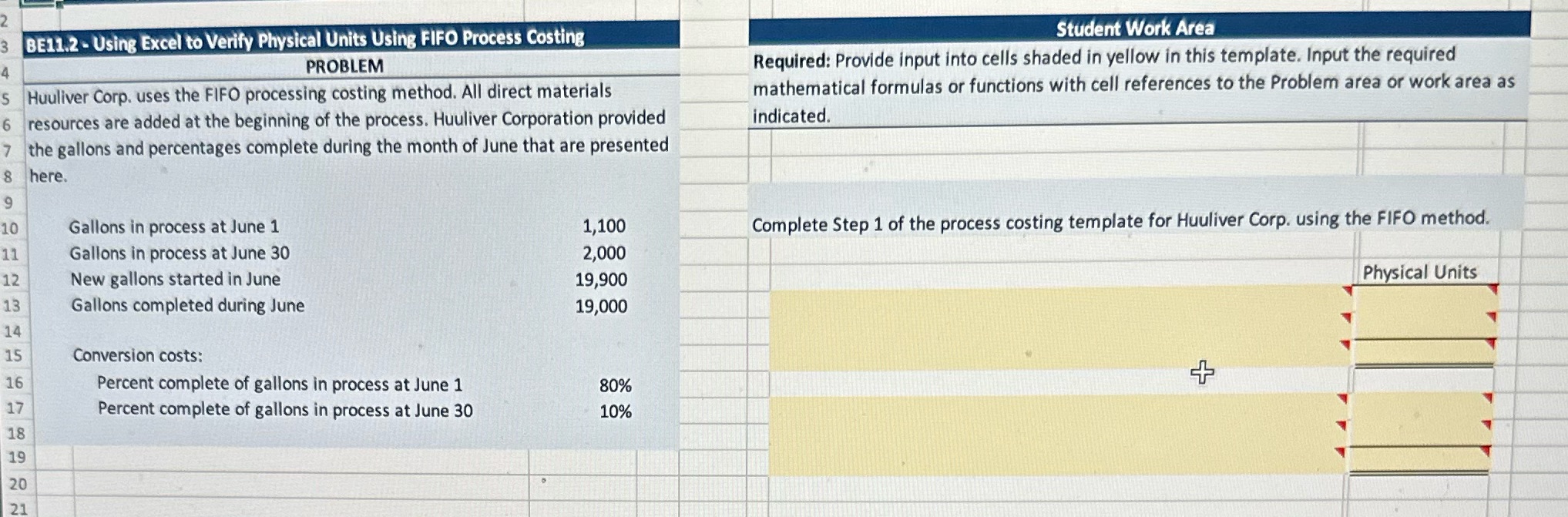  ='_.-7 BE11.2 ~ Using Excel to Verify Physical Units Using FIFO