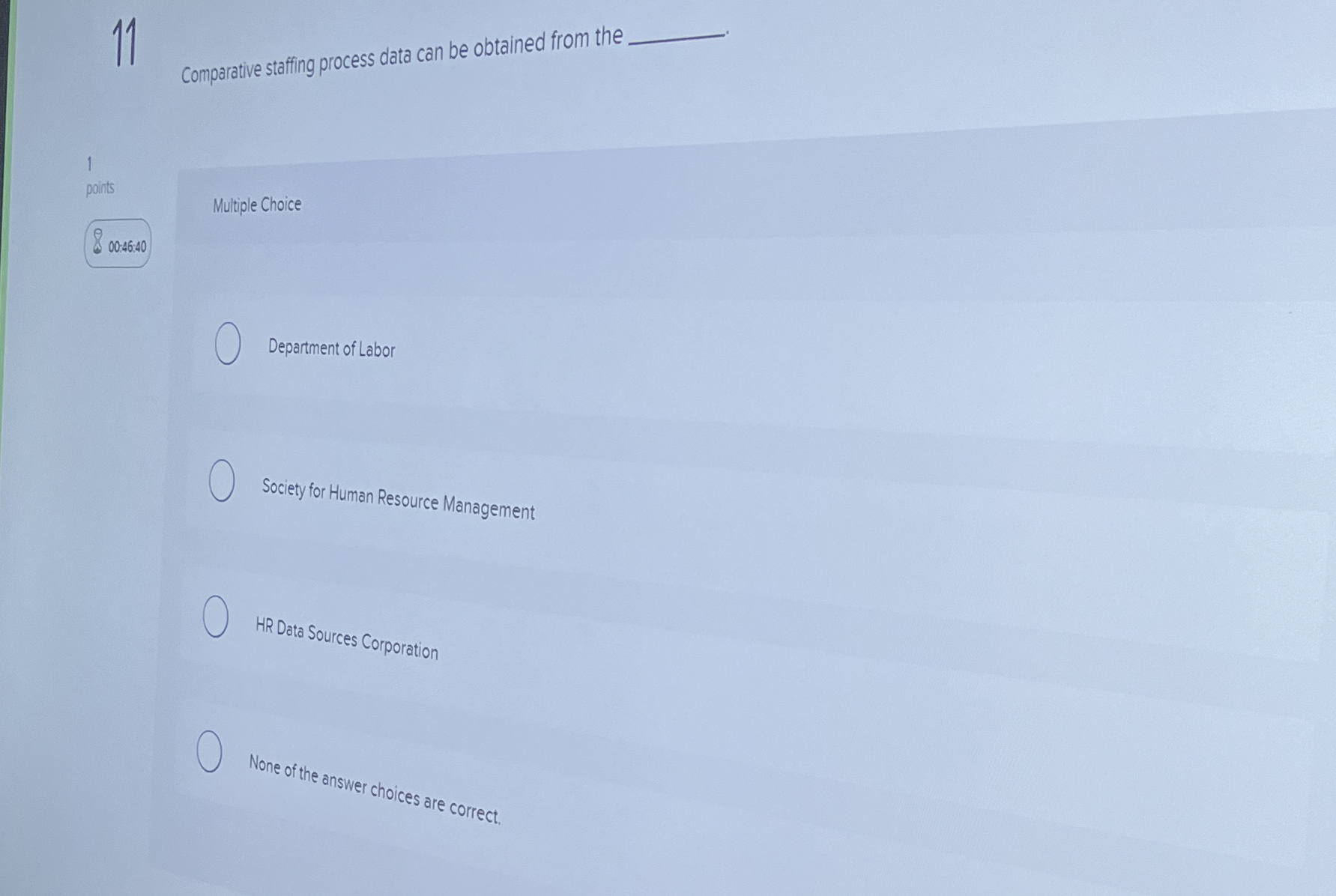  11 Comparative staffing process data can be obtained from the 1