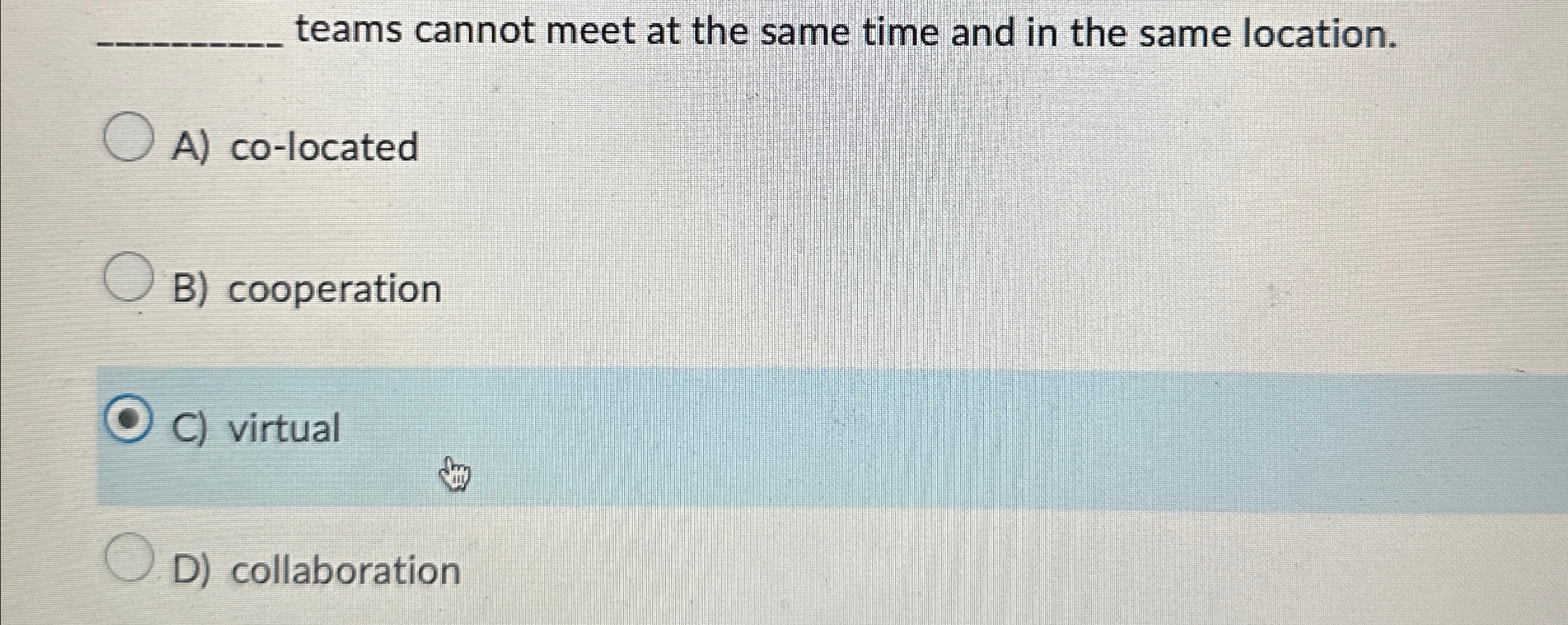  q, teams cannot meet at the same time and in the
