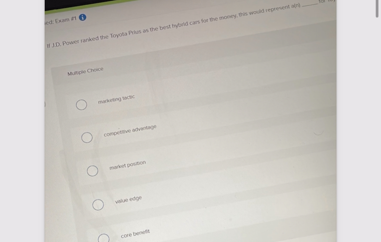  (i) If J.D. Power ranked the Toyota Prius as the best